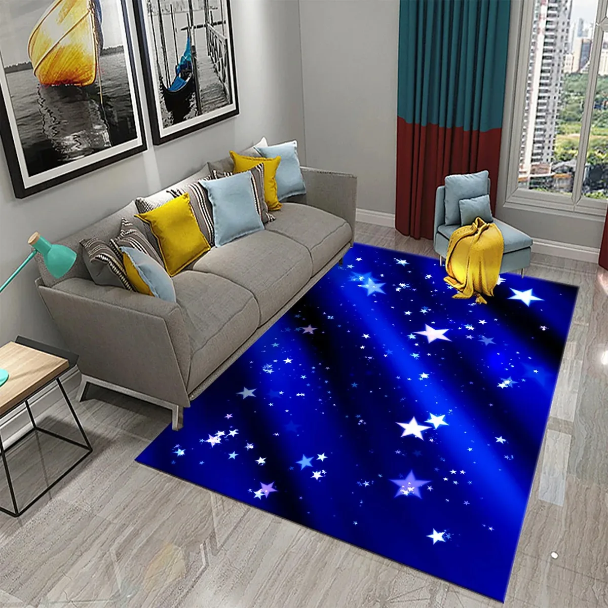 Galaxy Home Textiles - Tapis étoile espace galaxie, pour salon,