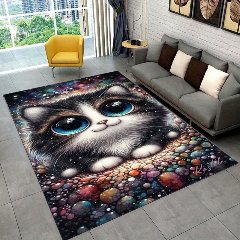 Galaxy Home Textiles - Tapis Galaxy Cat pour chambres confortables