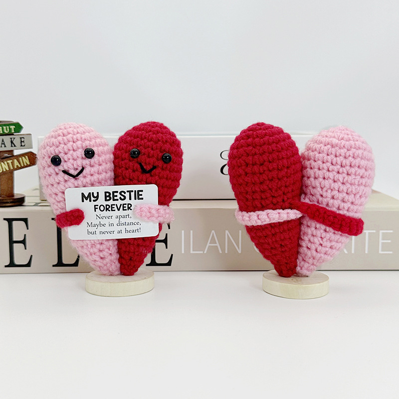 Home Textiles Europe - Crochet drôle soutien émotionnel coeur câlin
