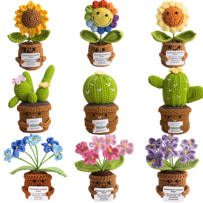Home Textiles Europe - Cactus et tournesol en crochet faits