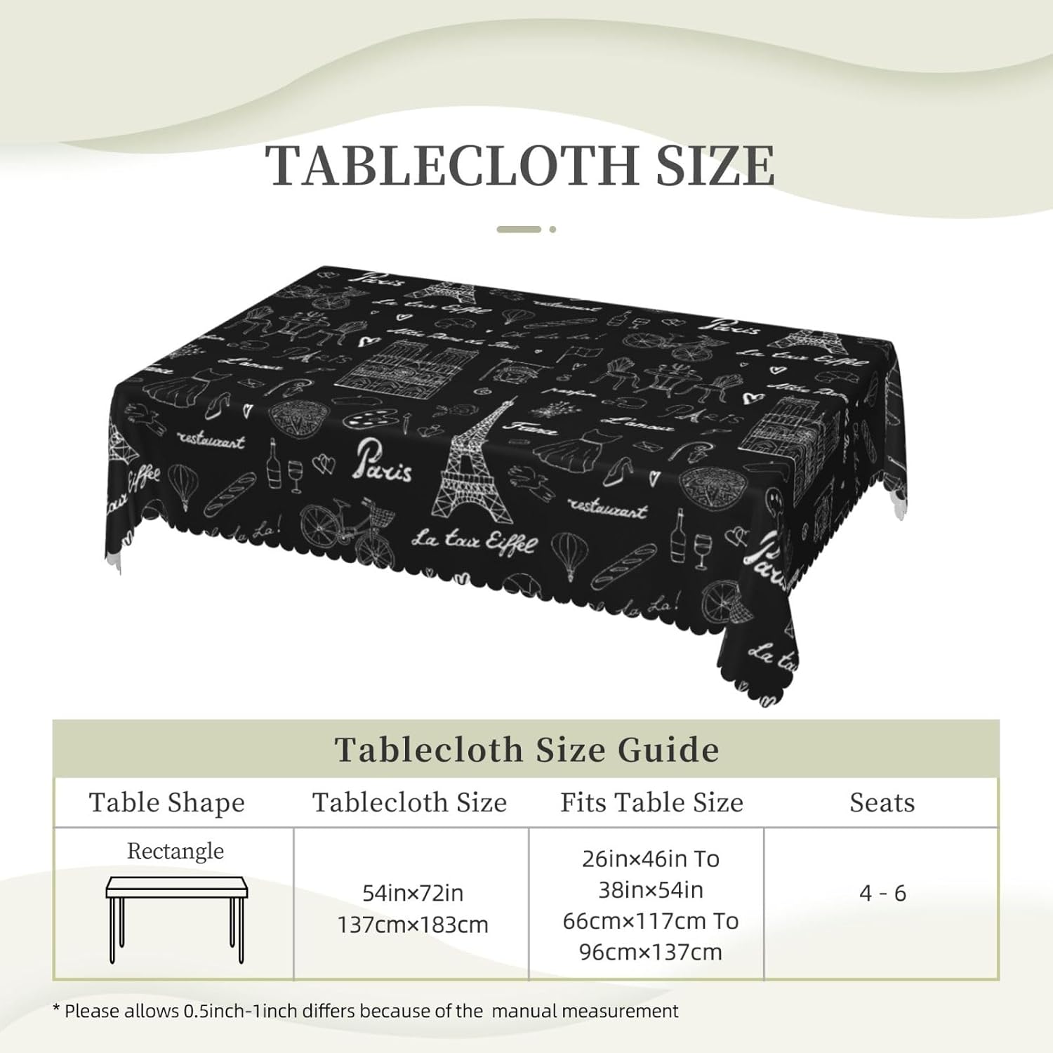 Nappe Tour Eiffel France Paris - Home Textiles Paris avis et prix