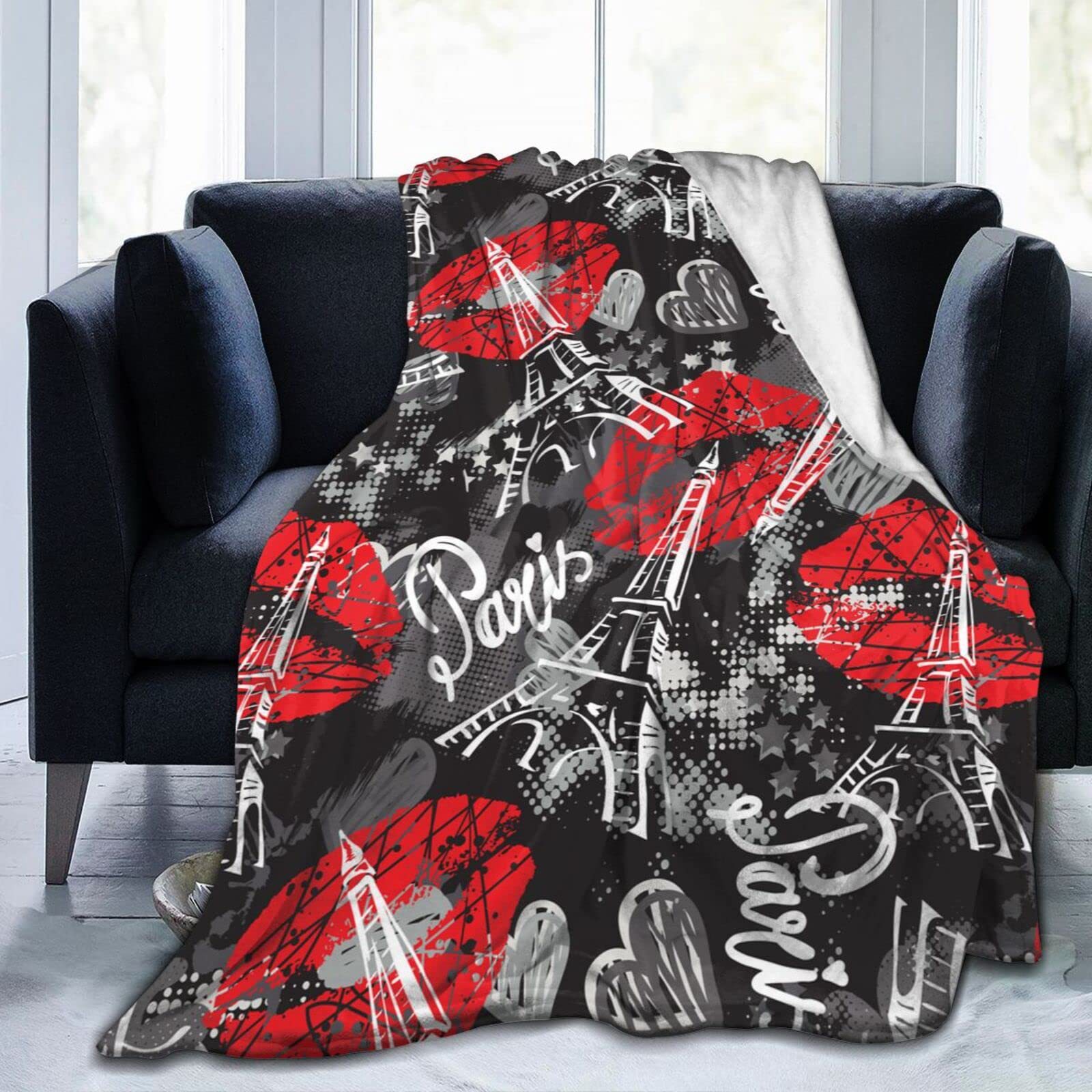 Couverture imprimée tour Eiffe - Home Textiles Paris avis et prix