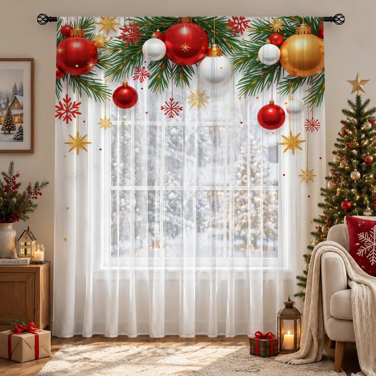 Voilage dégradé pour la fête d - Curtain Sheer Voile avis et prix