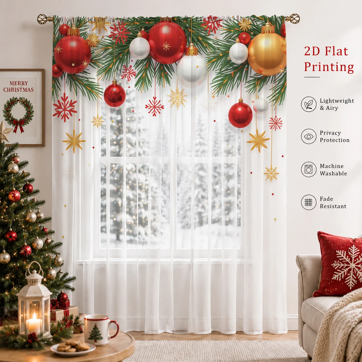 Voilage dégradé pour la fête d - Curtain Sheer Voile avis et prix