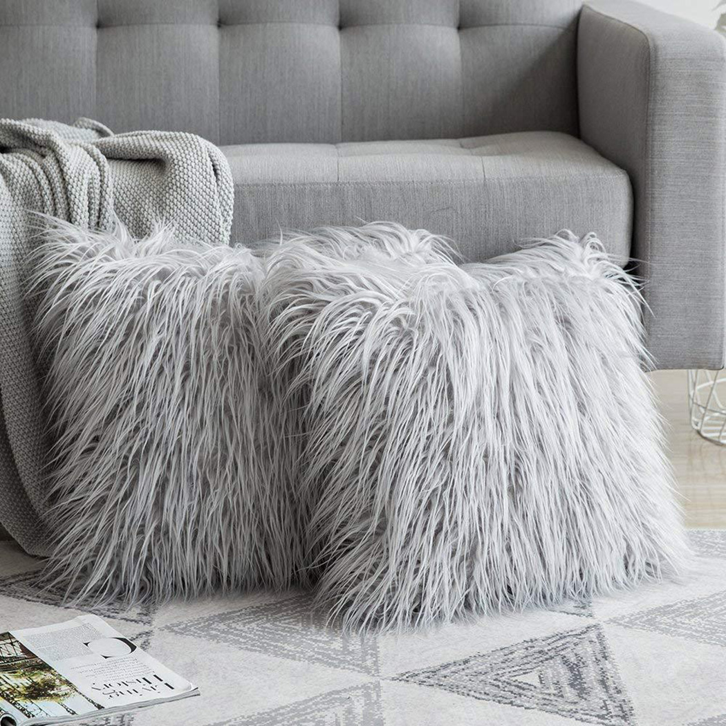 Juste de coussin en fourrure l - Luxury Home Textiles Usa avis et prix