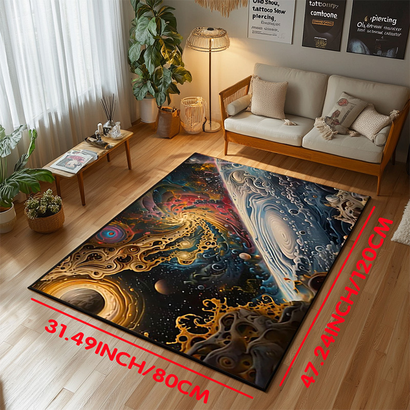 Tapis antidérapant à motif d'e - Galaxy Home Textiles avis et prix