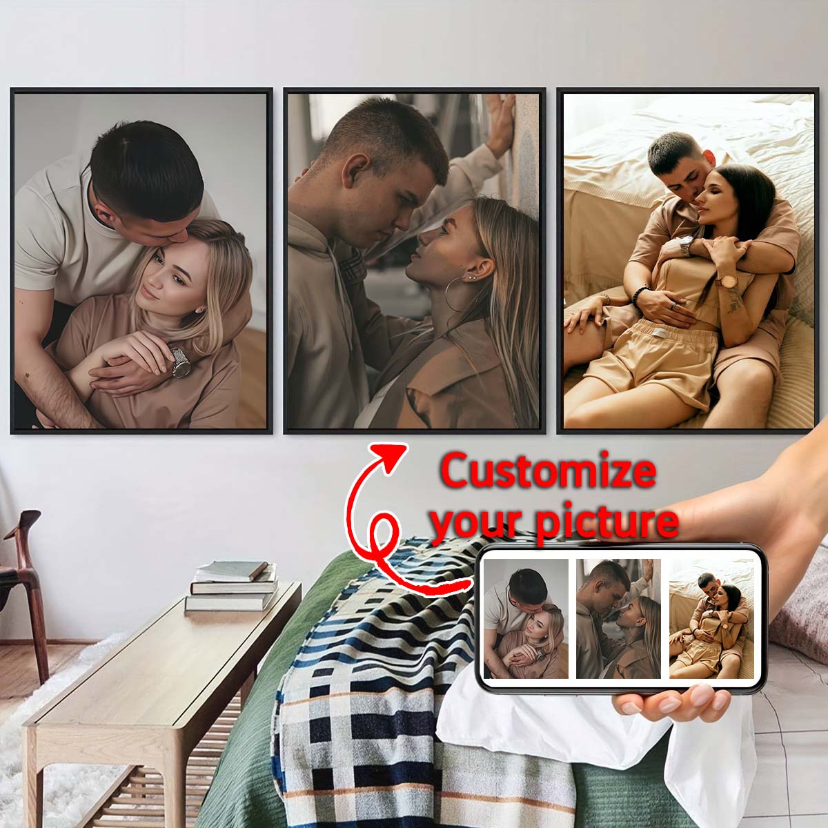 Triptyque - Cadre photo en boi - Home Textile avis et prix