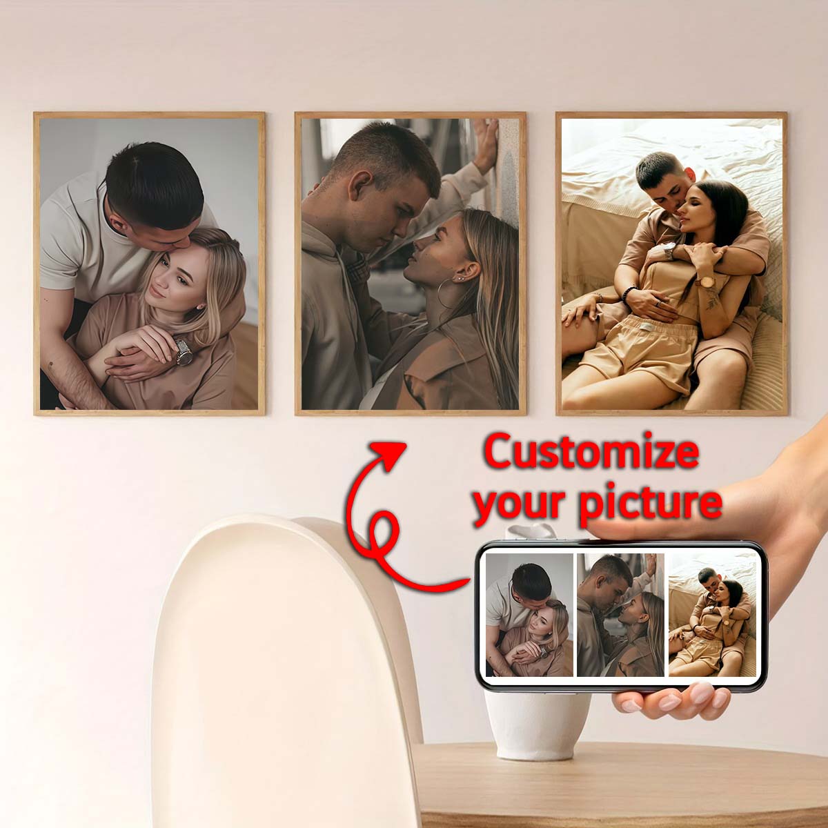 Triptyque - Cadre photo en boi - Home Textile avis et prix