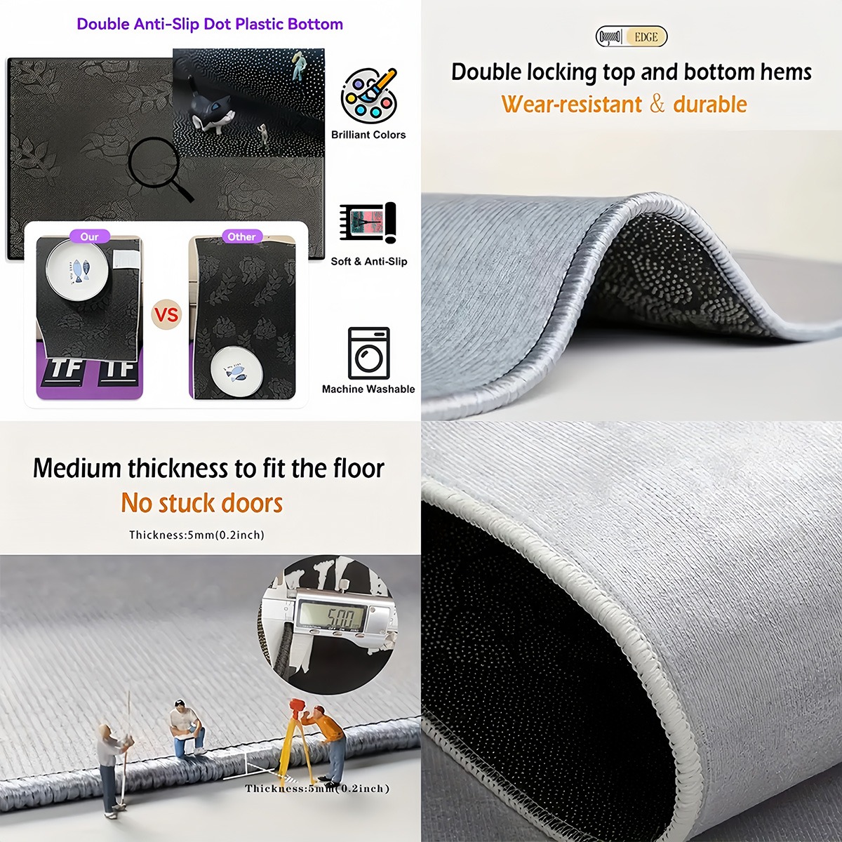 Tapis en velours cristal tour  - Home Textiles Paris avis et prix