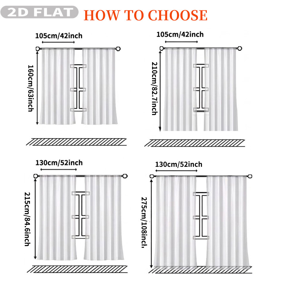 Rideaux transparents plats 2D  - Home Textile avis et prix