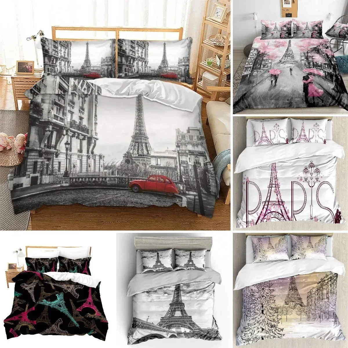 Tour Eiffel Paris thème confor - Home Textiles Paris avis et prix
