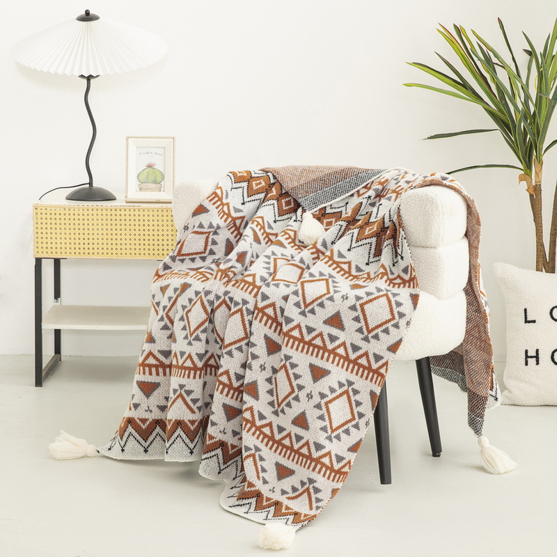Couverture tricotée imprimée s - Home Textiles Europe avis et prix