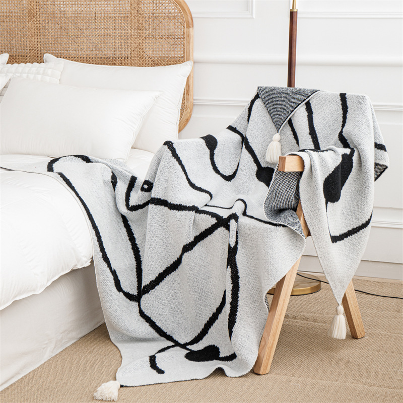 Couverture tricotée imprimée s - Home Textiles Europe avis et prix