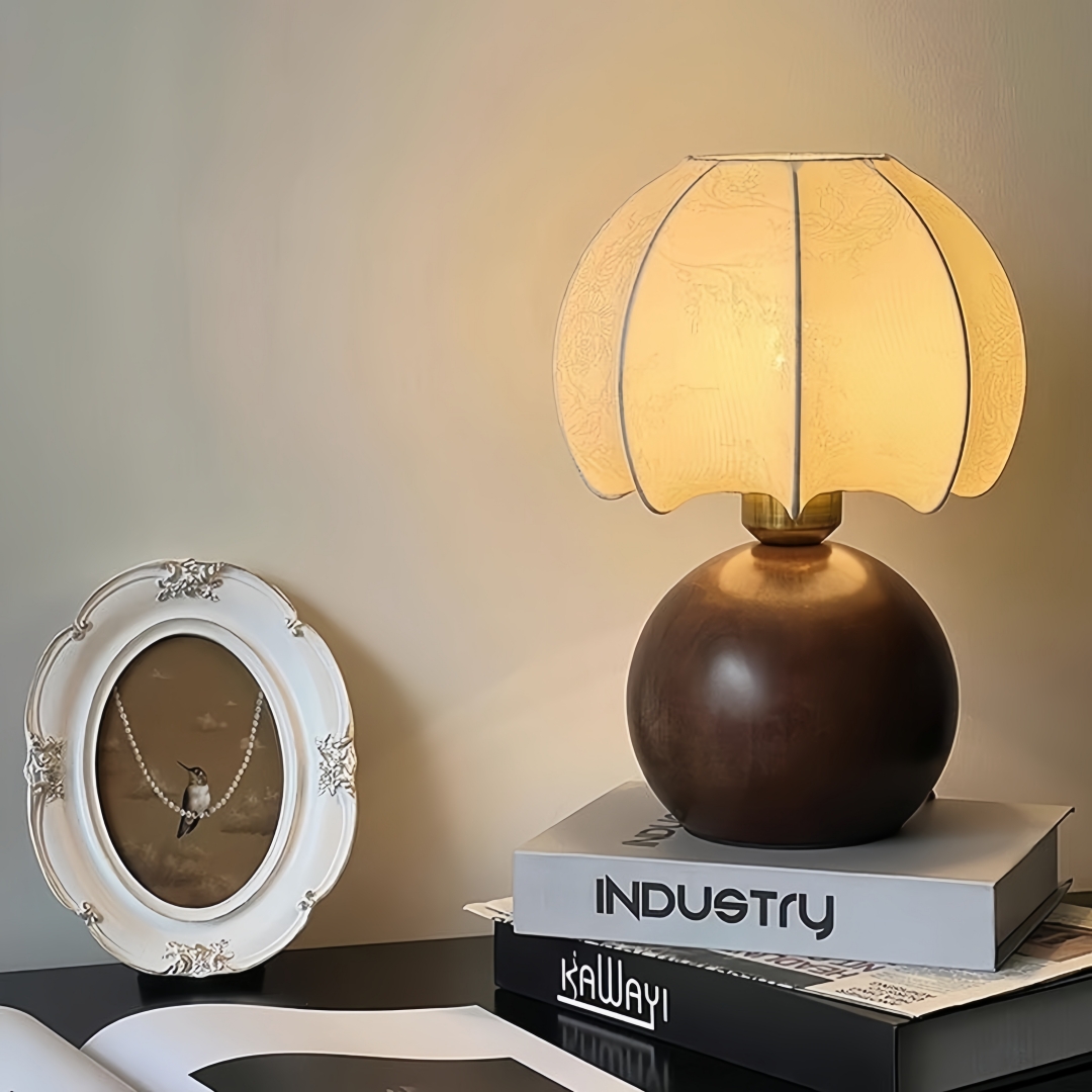 Lampe de table florale vintage - Home Textile avis et prix