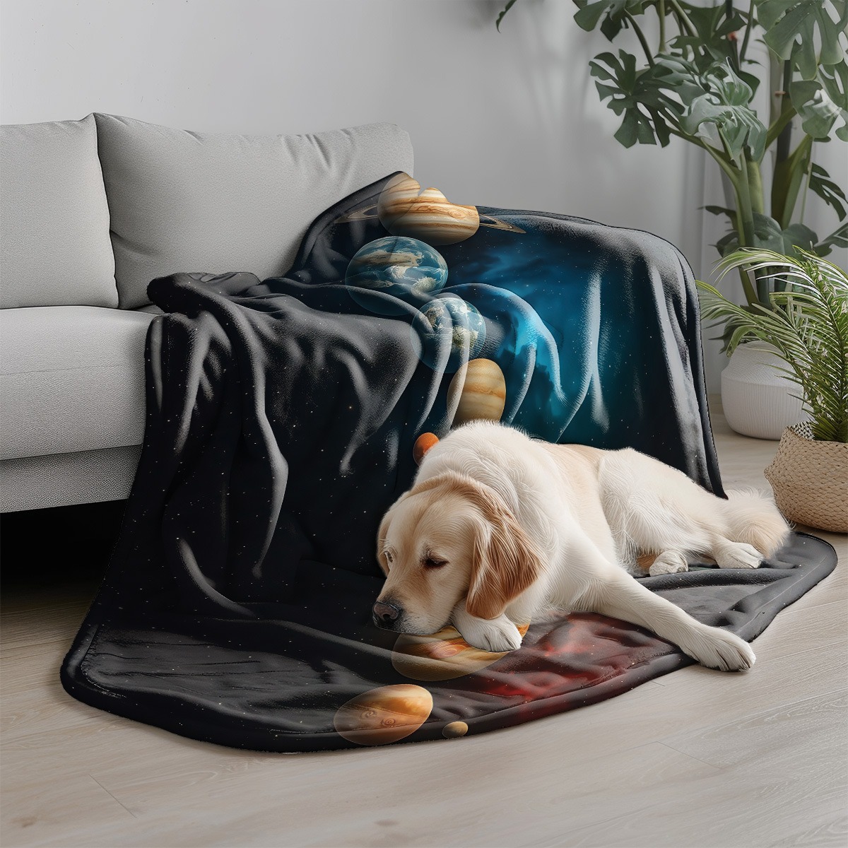 Couverture imprimée en flanell - Galaxy Home Textiles avis et prix