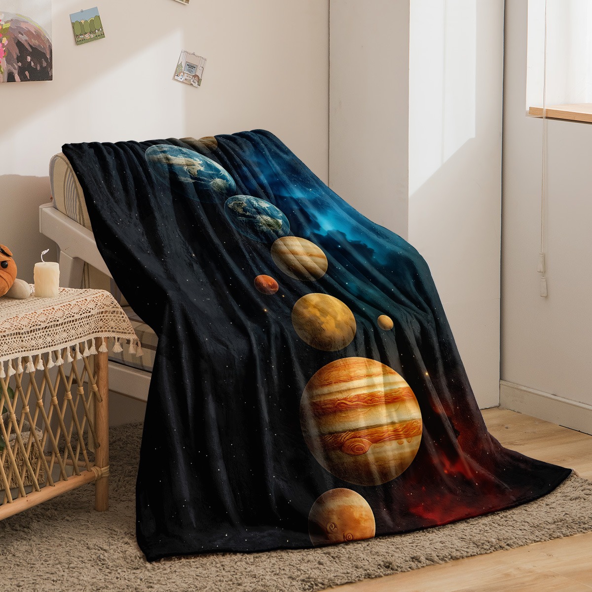 Couverture imprimée en flanell - Galaxy Home Textiles avis et prix