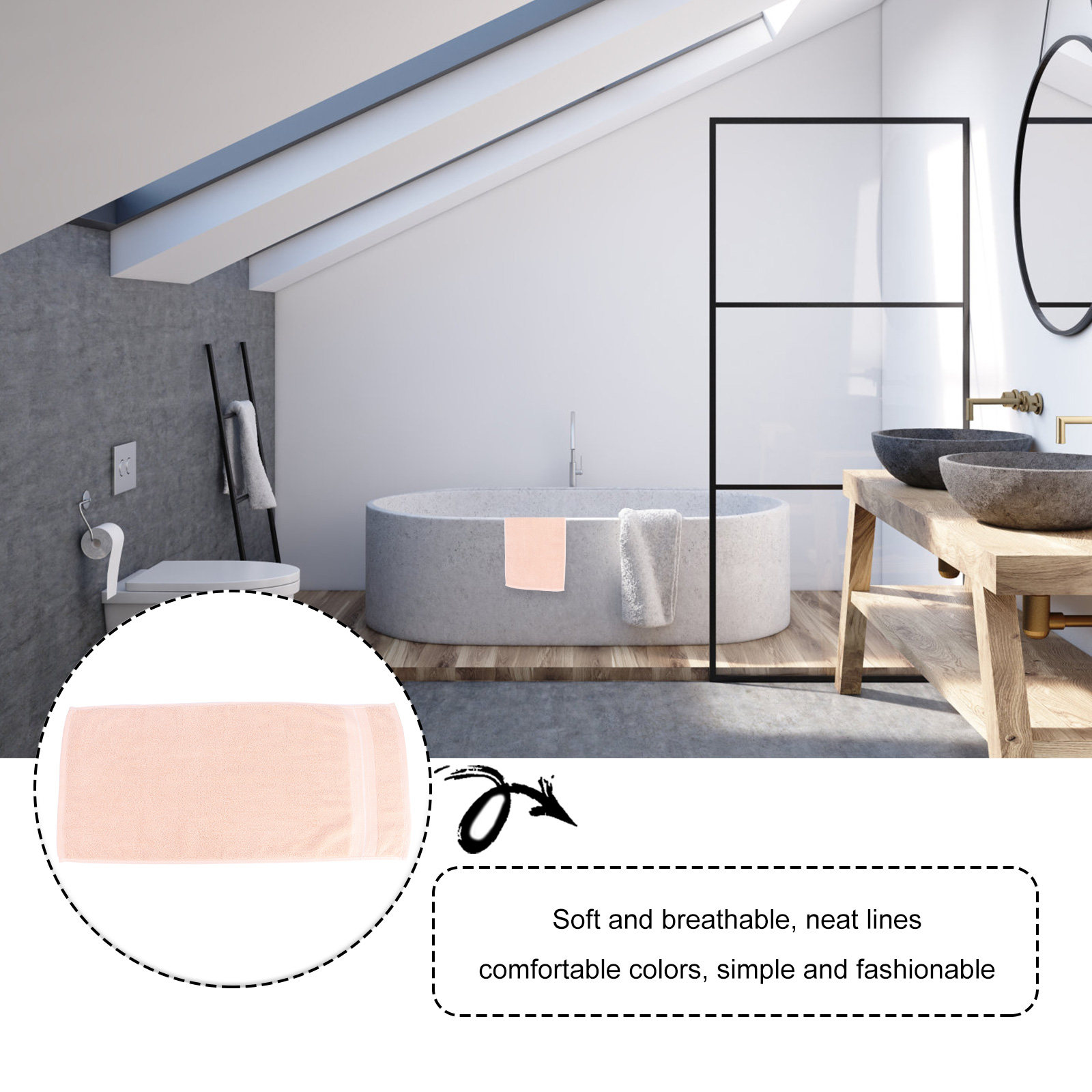 1 pièce – Serviette de toilett - Home Textiles Pakistan avis et prix