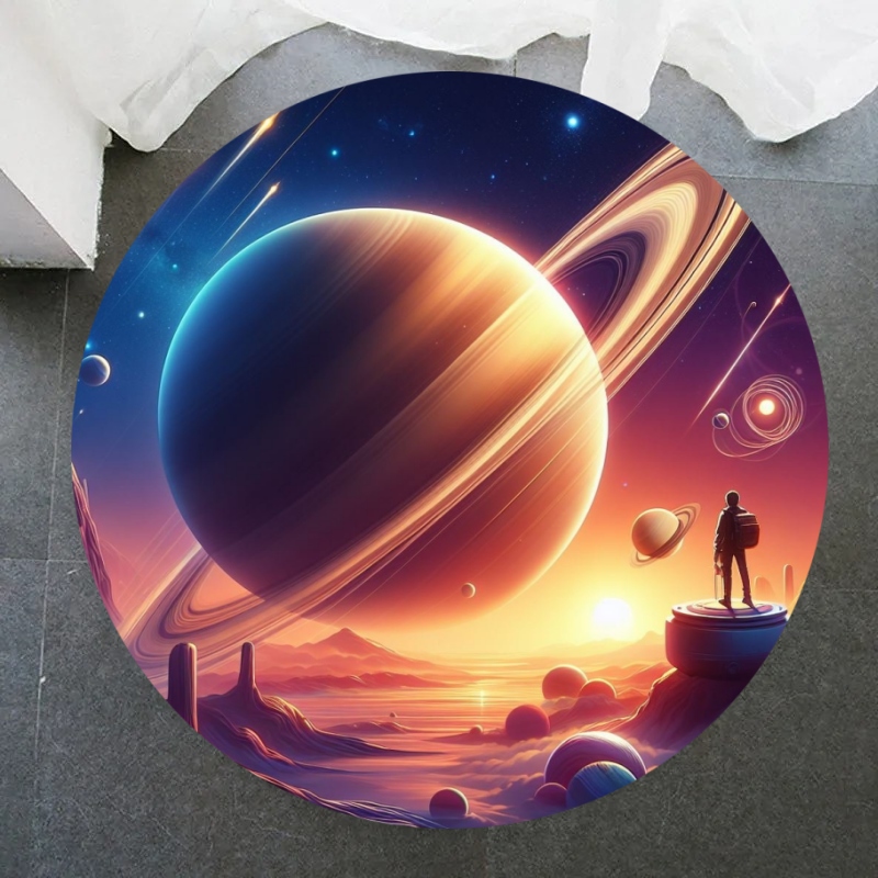 Tapis rond galaxie univers esp - Galaxy Home Textiles avis et prix